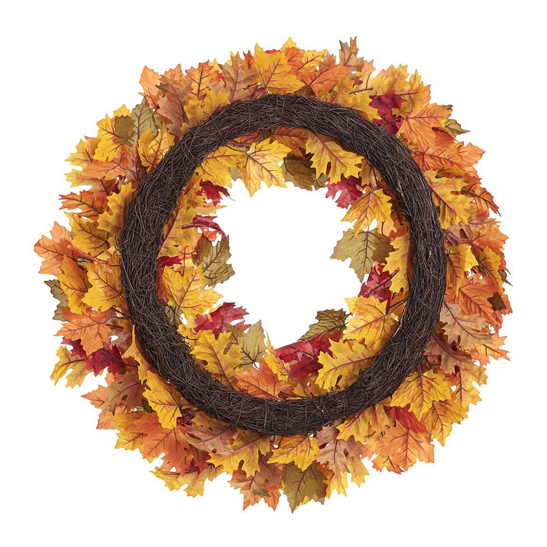 Fall Maple & Oak Leaf Wreath