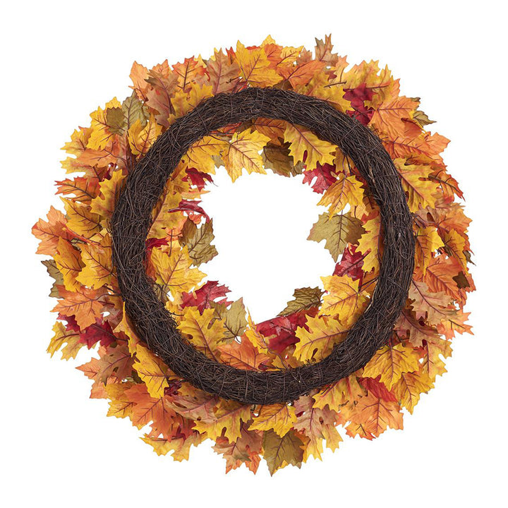 Fall Maple & Oak Leaf Wreath