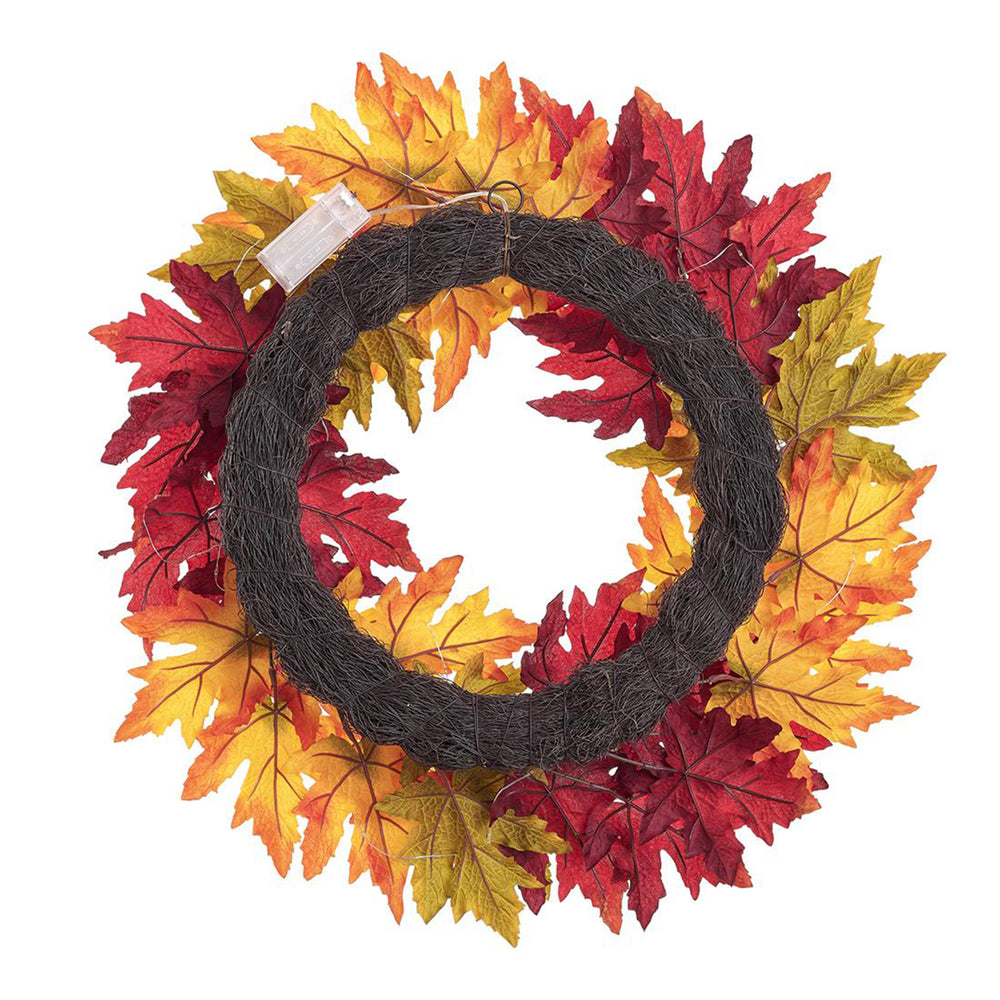 Light Up Maple Leaf Wreath