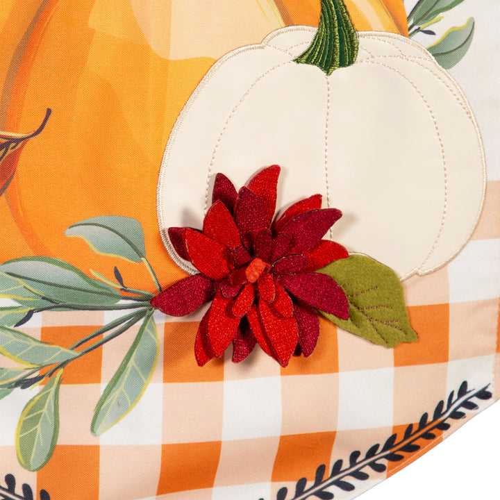 Give Thanks Pumpkins Everlasting Impression Textile Flag