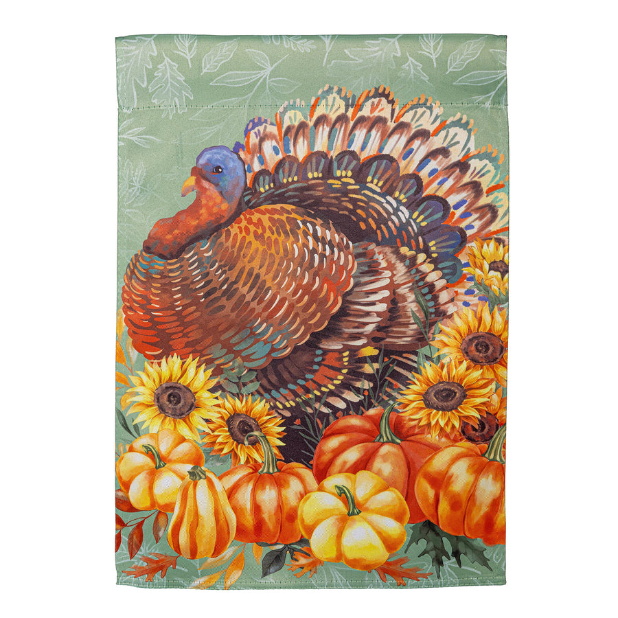 Grateful Gatherings Turkey Suede Garden Flag
