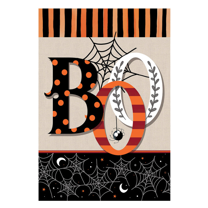 Polka Dots & Stripes Boo Suede Garden Flag