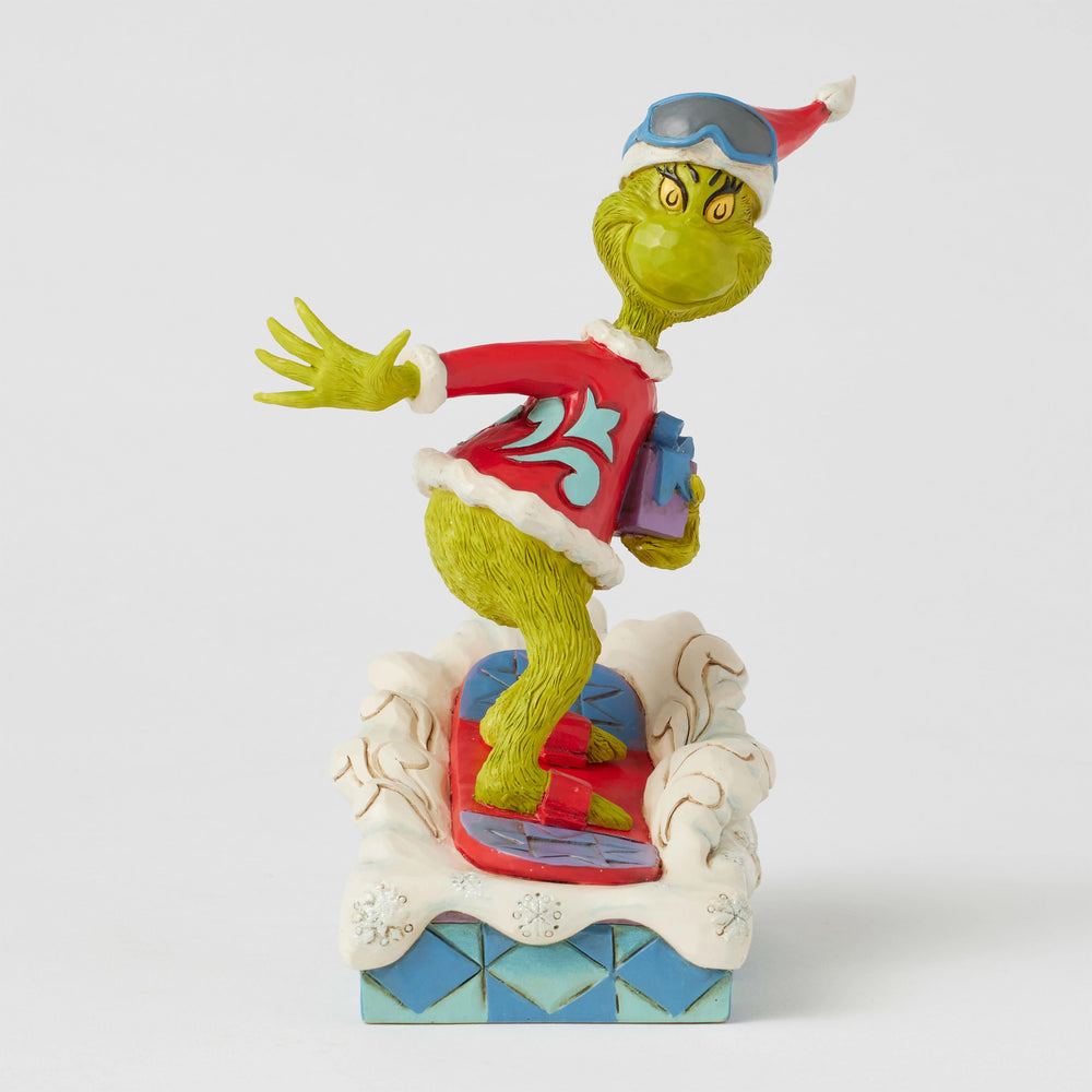 Grinch Snowboarding