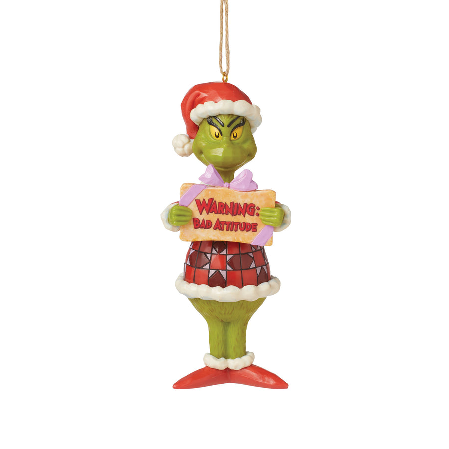 Grinch Warning: Bad Attitude Ornament
