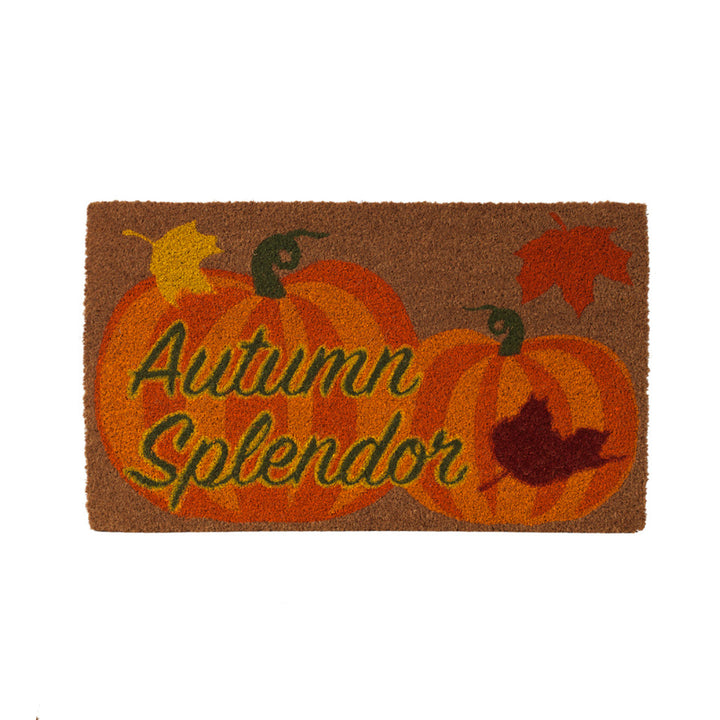 Vinyl Backed Coir Fall and Halloween Coir Doormat Autumn Splendor