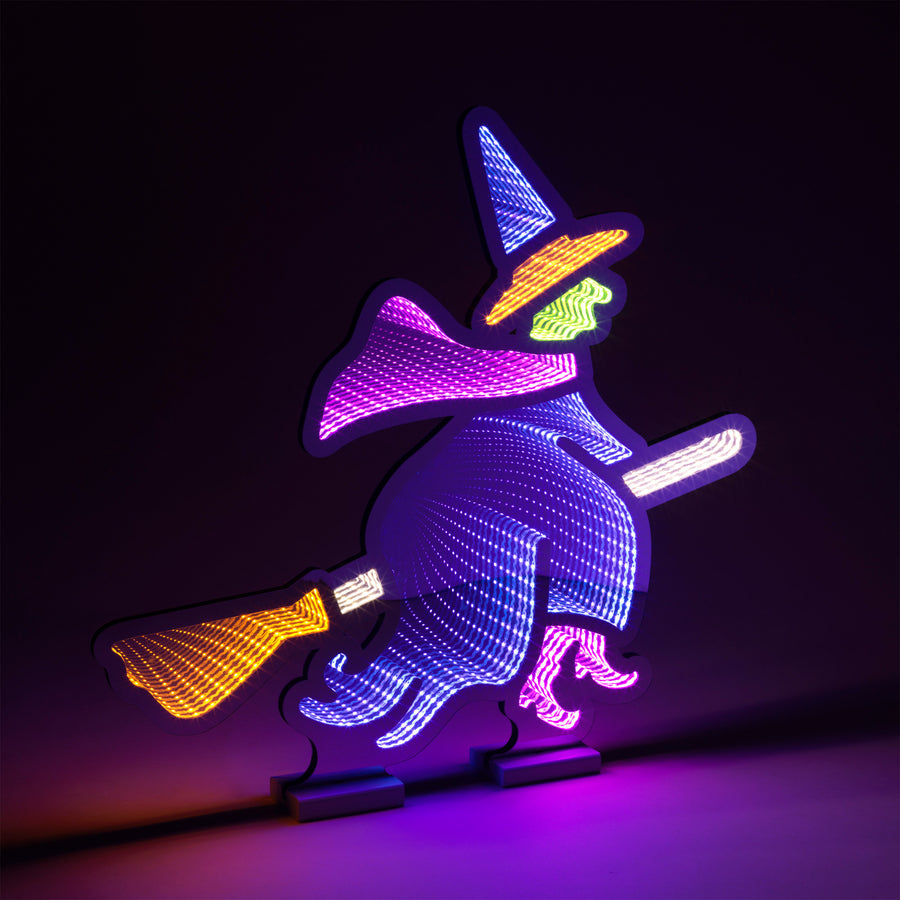 Infinity Lighted Witch on Broom