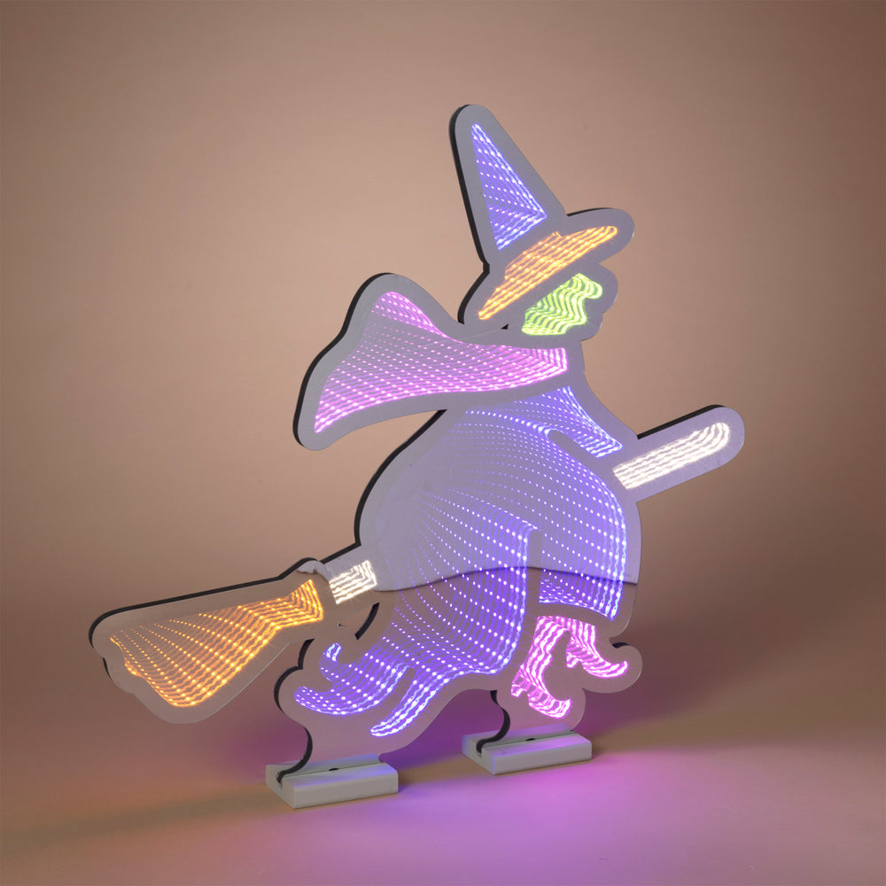 Infinity Lighted Witch on Broom