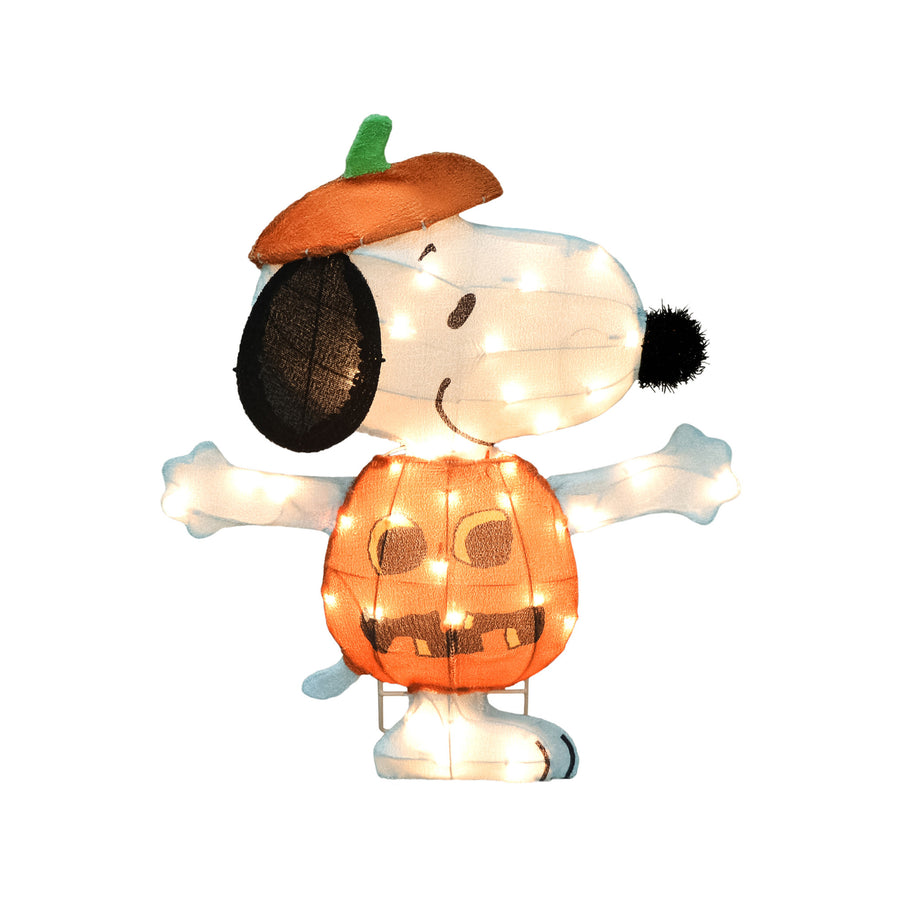 Peanuts 2D Snoopy Pumpkin Pre-Lit Figure