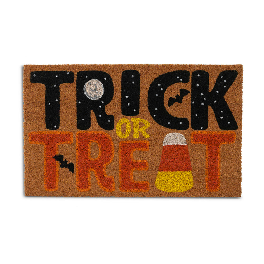 Vinyl Backed Halloween Coir Doormat Trick or Treat