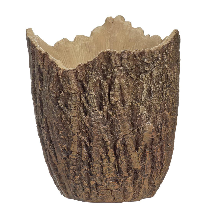Polyresin Log Planter 7 Inches x 6.5 Inches