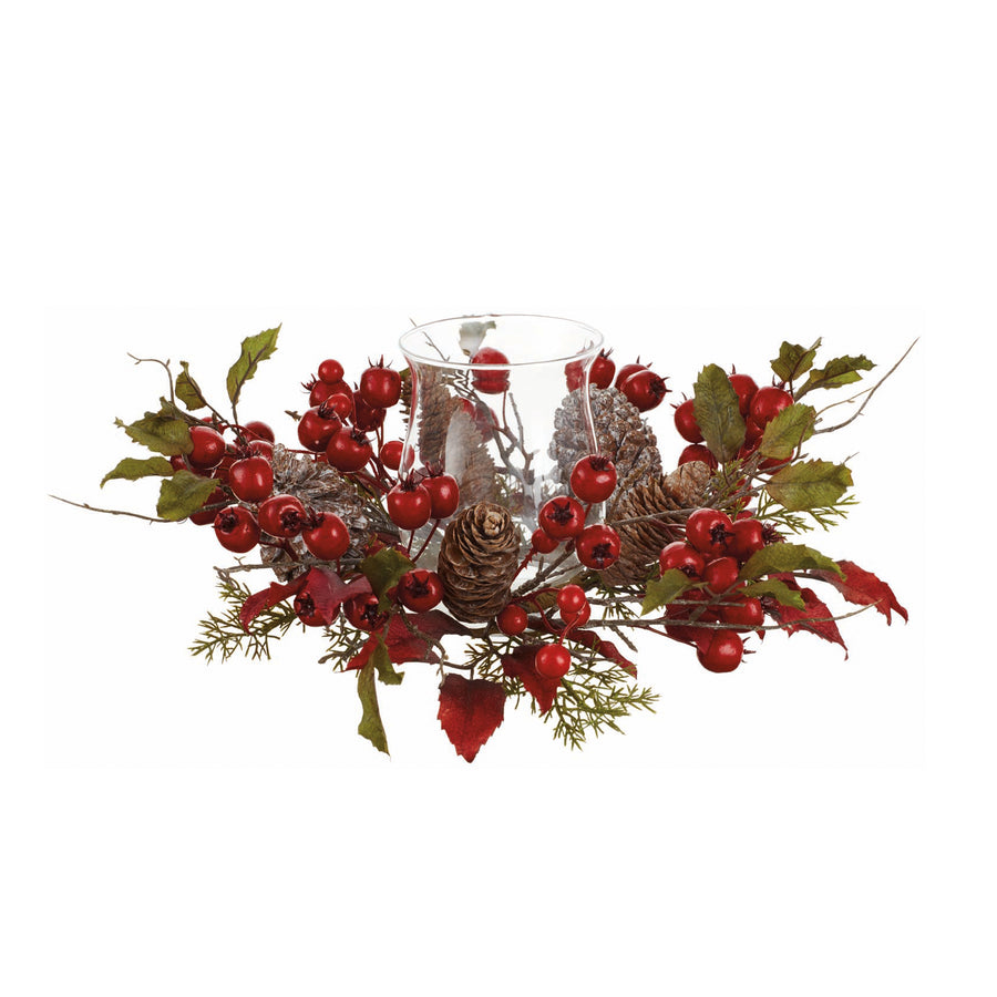 Berry Pinecone & Oak Collection Candle Holder