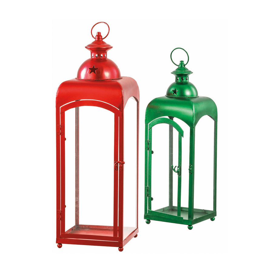 Star Cut Out Metal Lantern