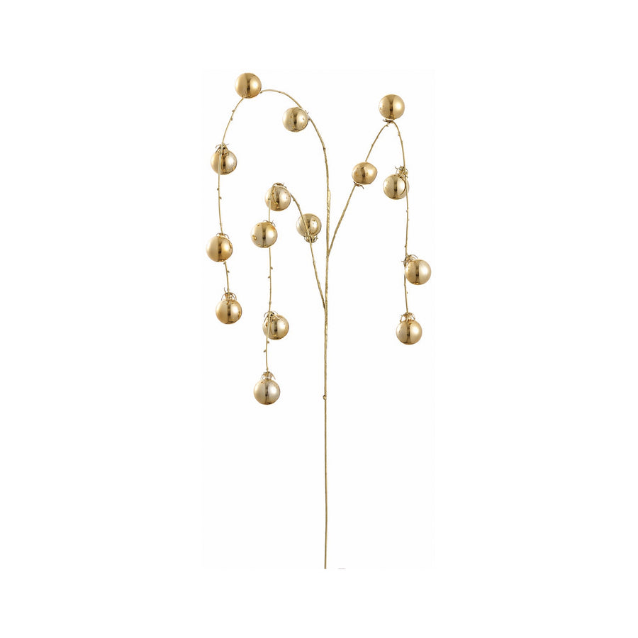 Plastic Ball Hanging Spray Gold