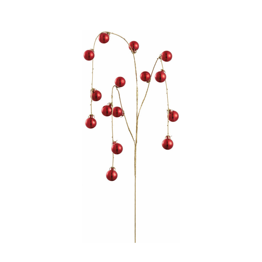 Plastic Ball Hanging Spray Red