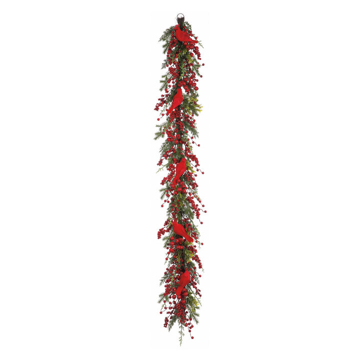 Red Berry Cardinal & Pine Collection Garland