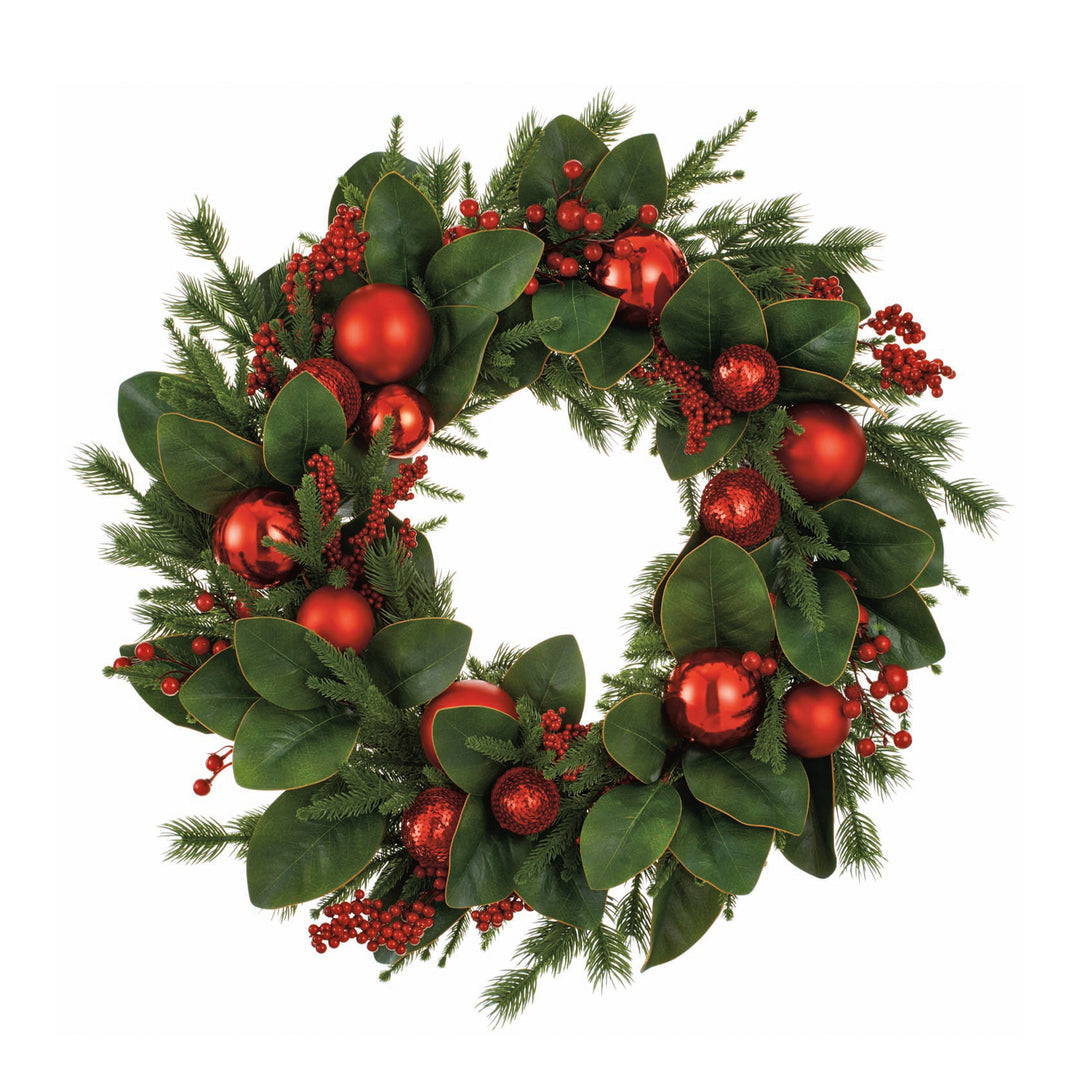 Pine Berry Magnolia & Ornament Collection 26 Inches