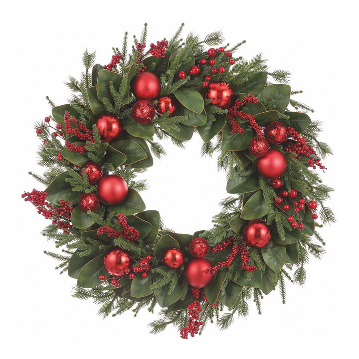 Pine Berry Magnolia & Ornament Collection 32 Inches