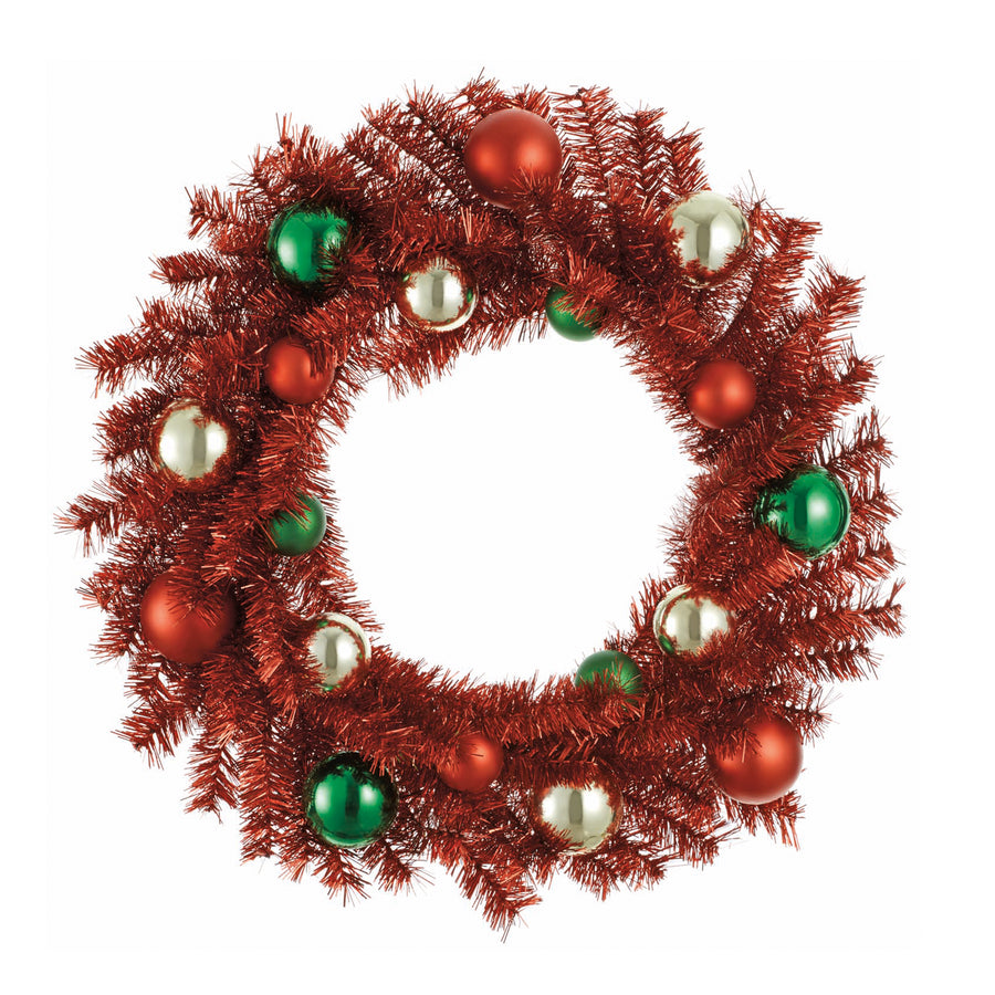 Ball and Tinsel Wreath