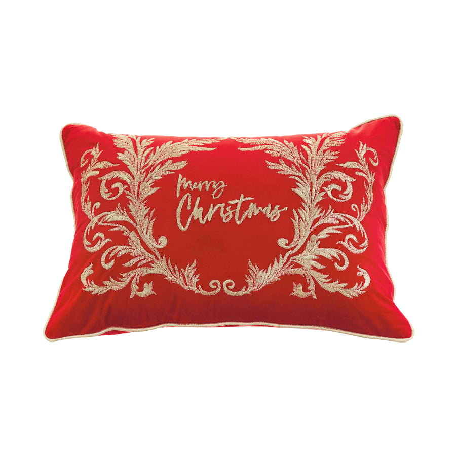 Velvet Merry Christmas Pillow