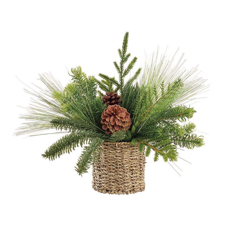 Mixed Pine & Pinecone Arrangement in Basket
