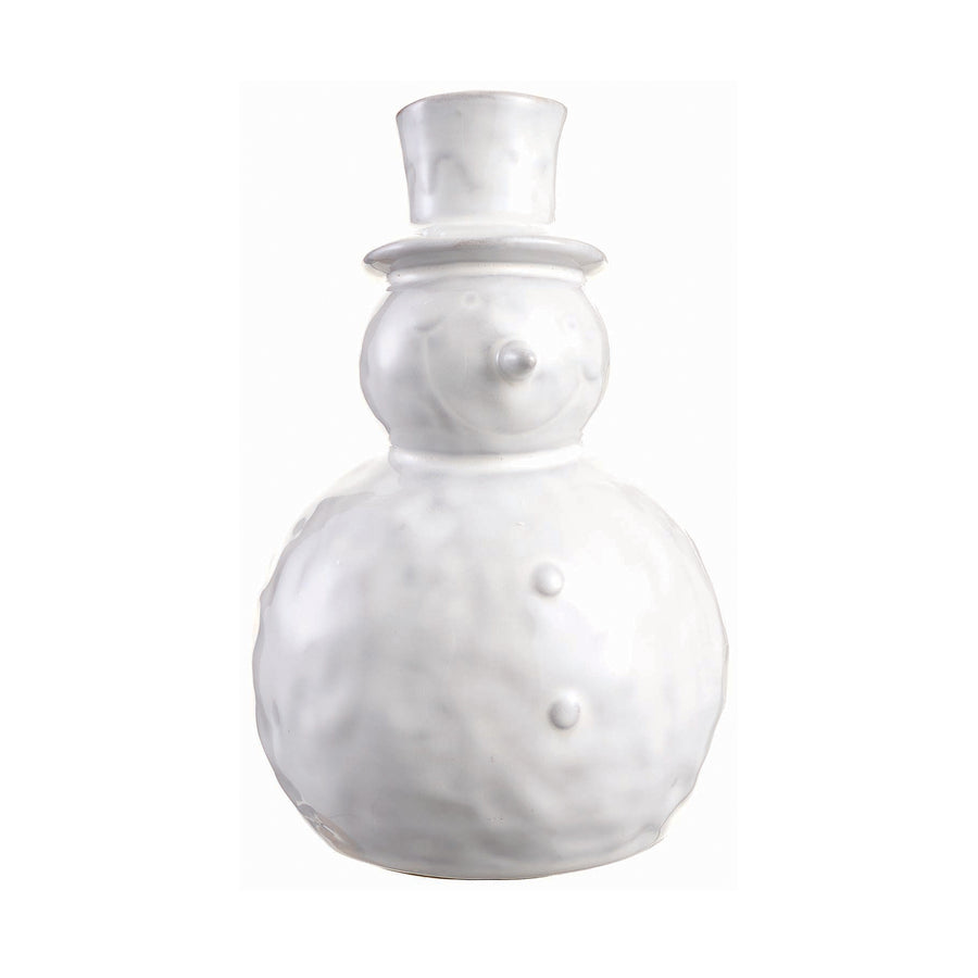 White Porcelain Snowman 8 Inches
