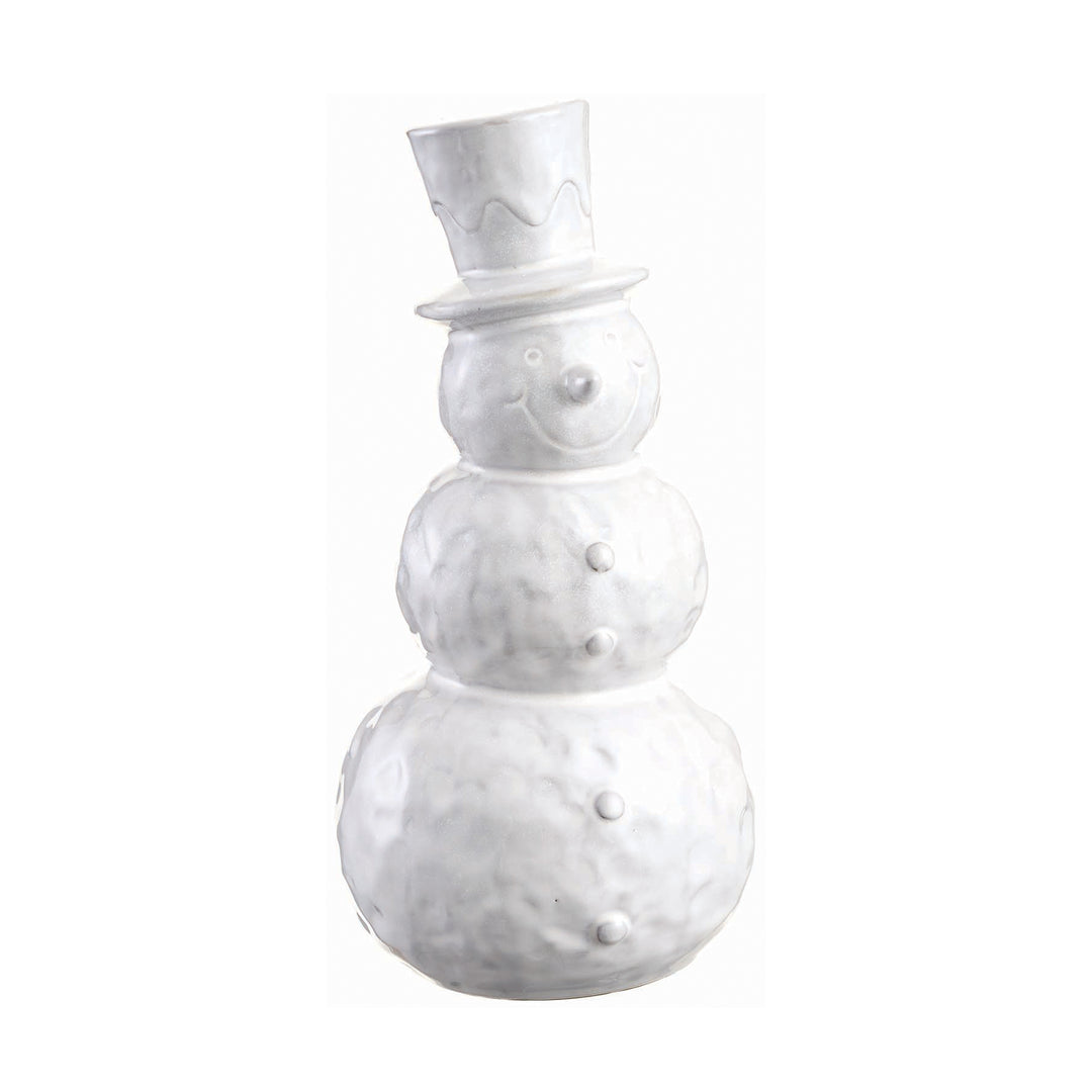White Porcelain Snowman 10 Inches