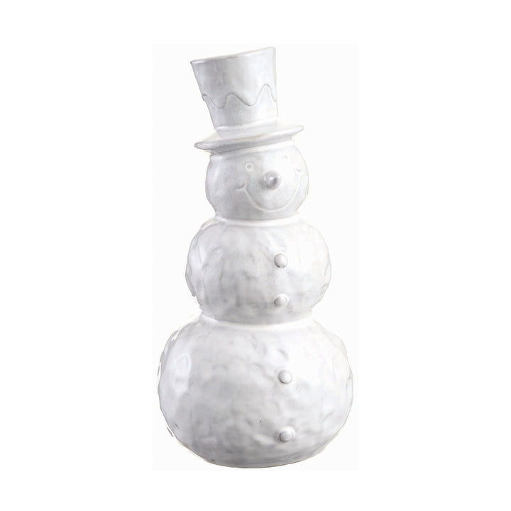 White Porcelain Snowman 10 Inches