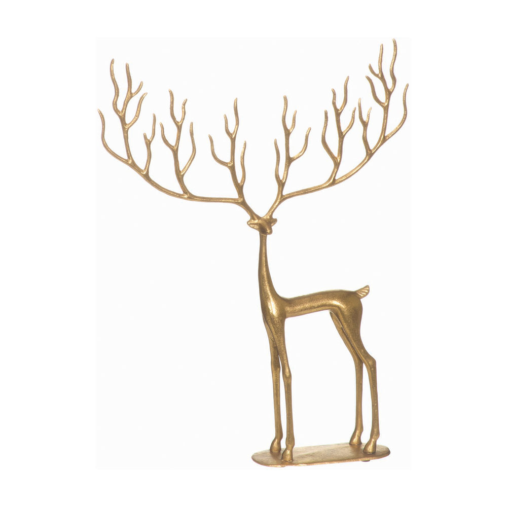 Modern Deco Gold Deer on Base 26 Inches
