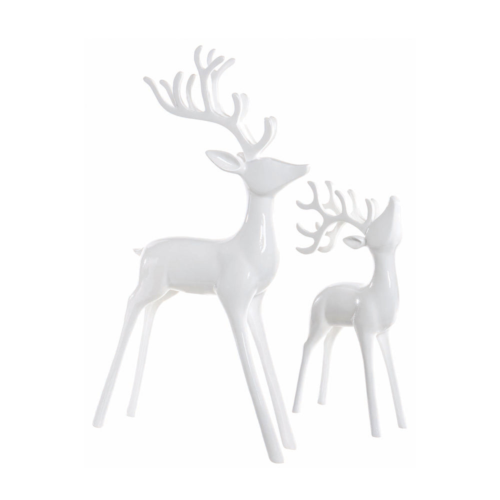 Simple Deer Figurine White