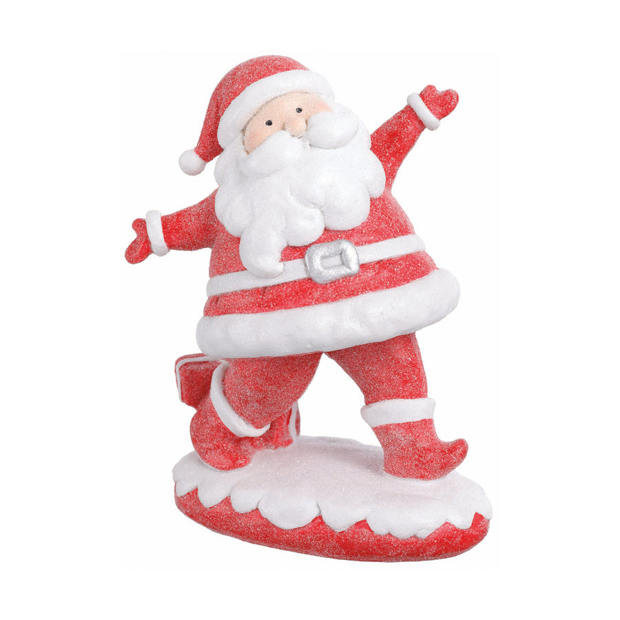 Red and White Glittered Santa