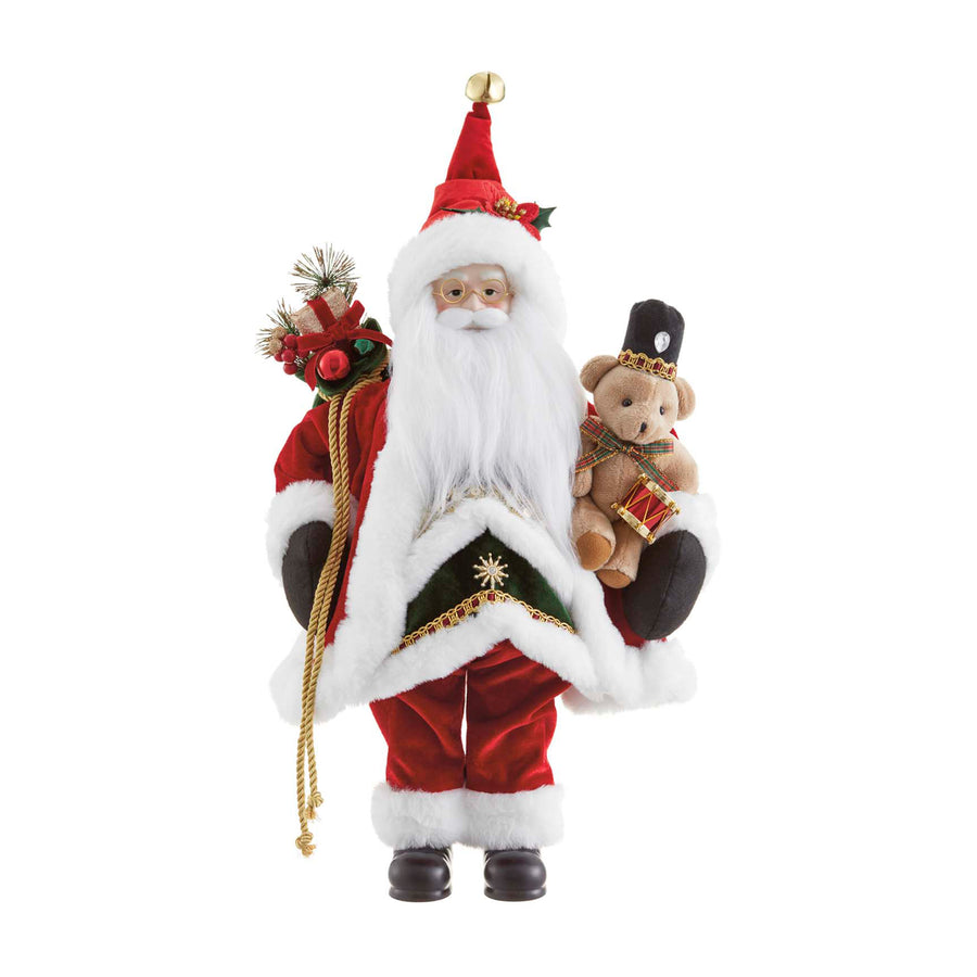 Plush Santa with Teddy Bear
