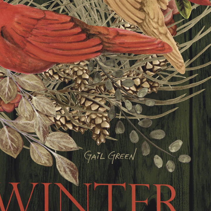 Hello Winter Moire Garden Flag