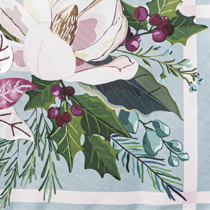 Merry Christmas Floral Applique Garden Flag
