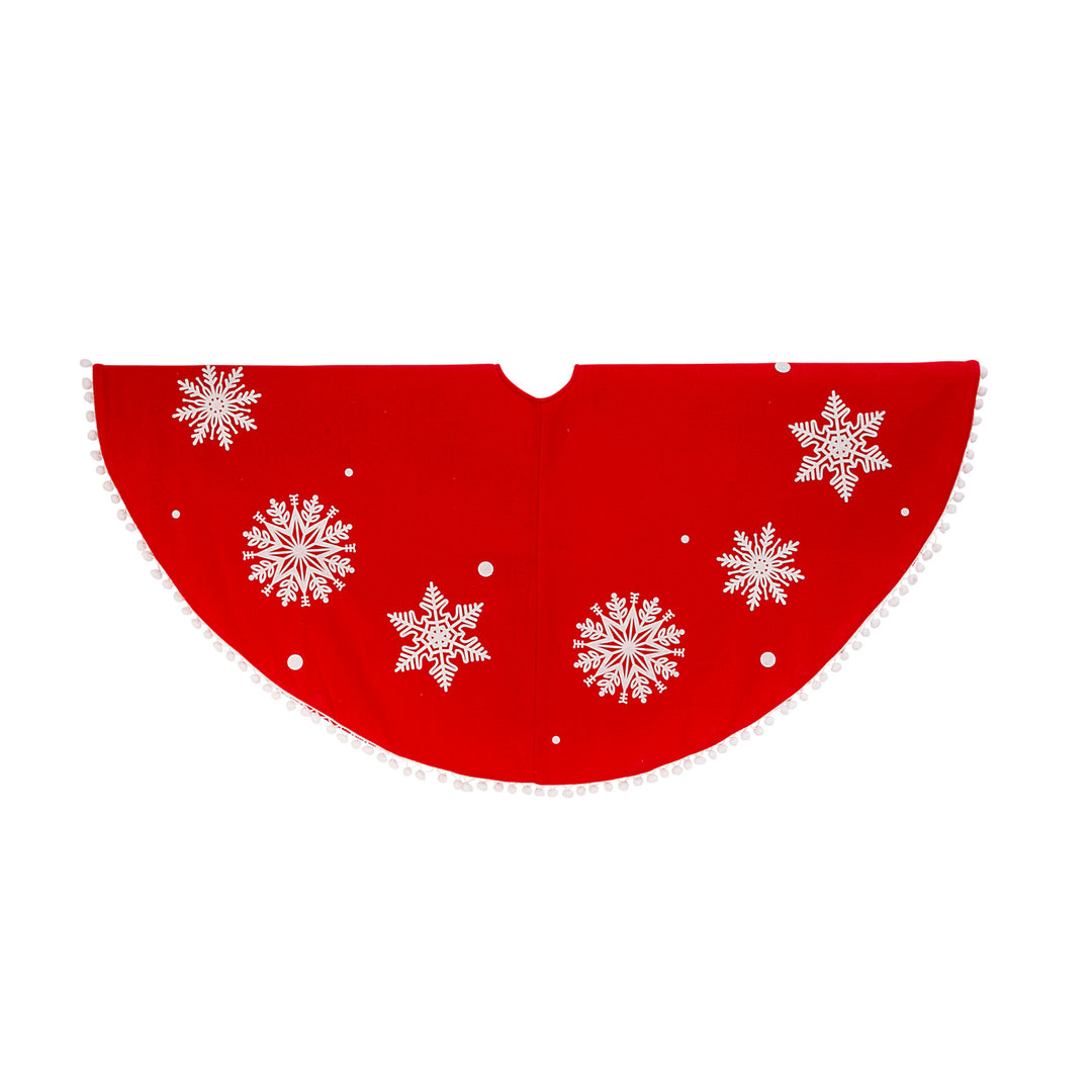 Pom Pom Snowflake Tree Skirt
