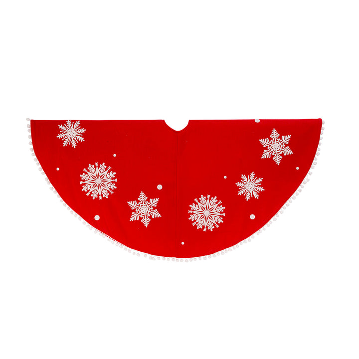 Pom Pom Snowflake Tree Skirt