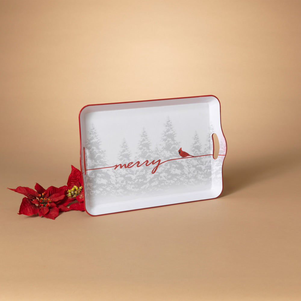 Holiday Cardinal Design Tray
