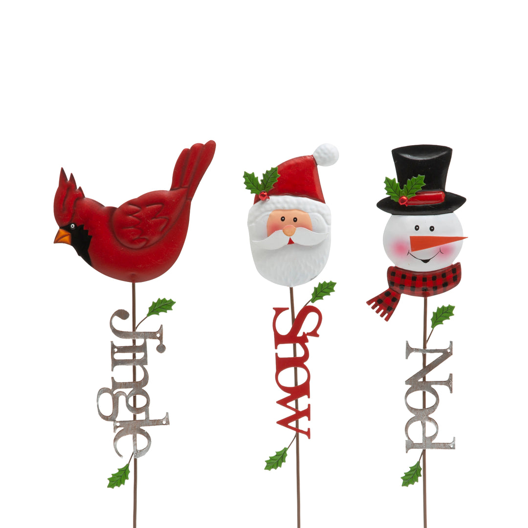 Metal Stake with Holiday Design