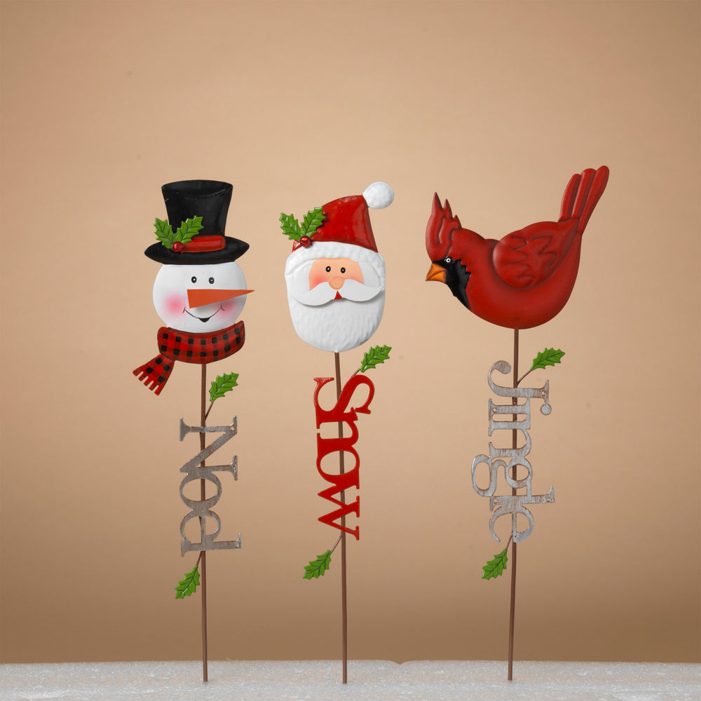 Metal Stake with Holiday Design