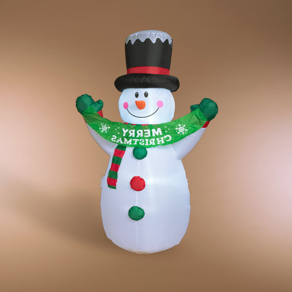 Inflatable "Merry Christmas" Snowman