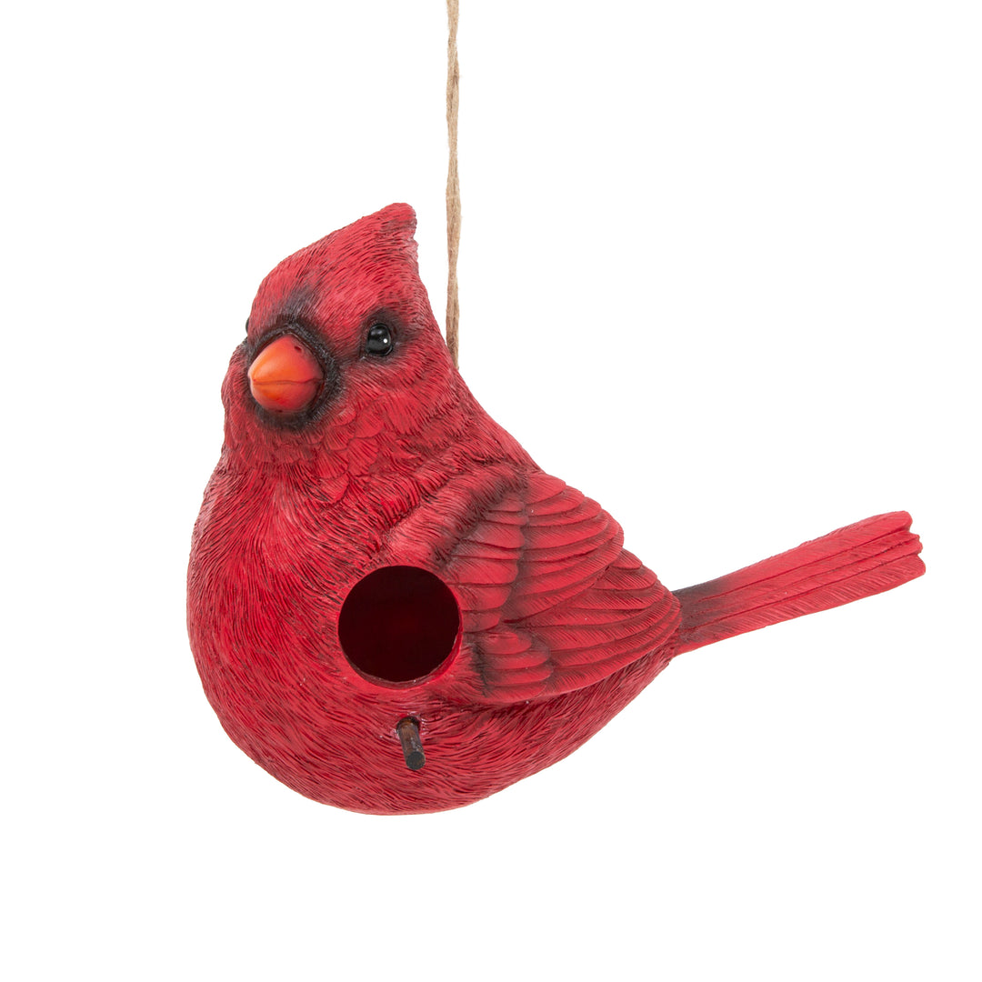 Resin Holiday Cardinal Birdhouse