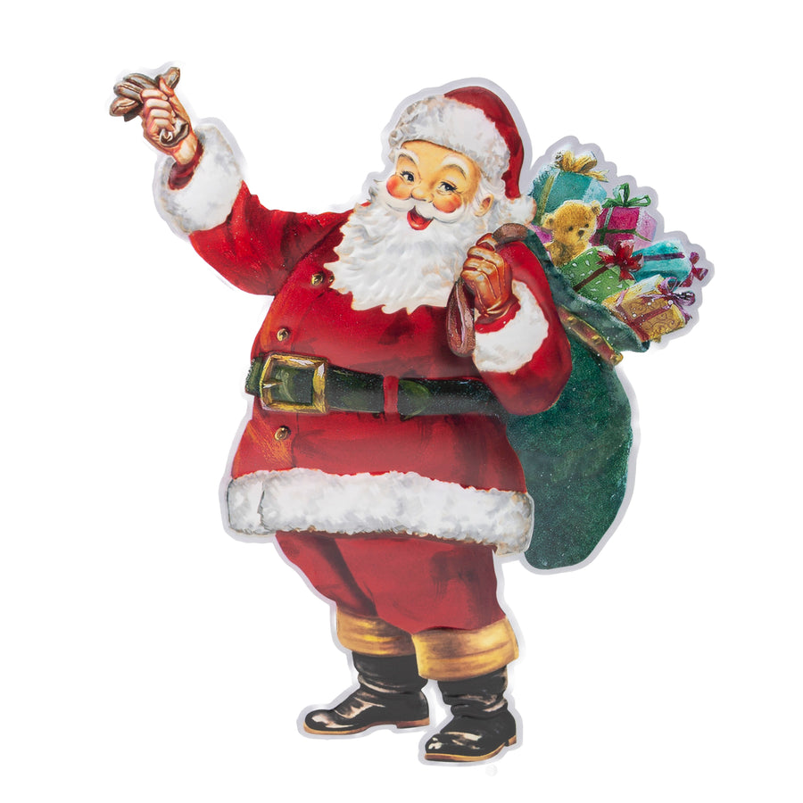 Holiday Santa Yard Stake with Gift Bag