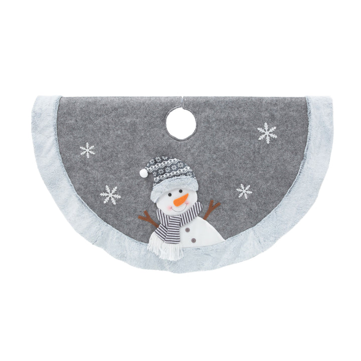 Grey Snowman Tree Skirt