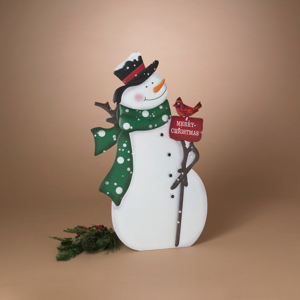 Metal Snowman with Easel Back