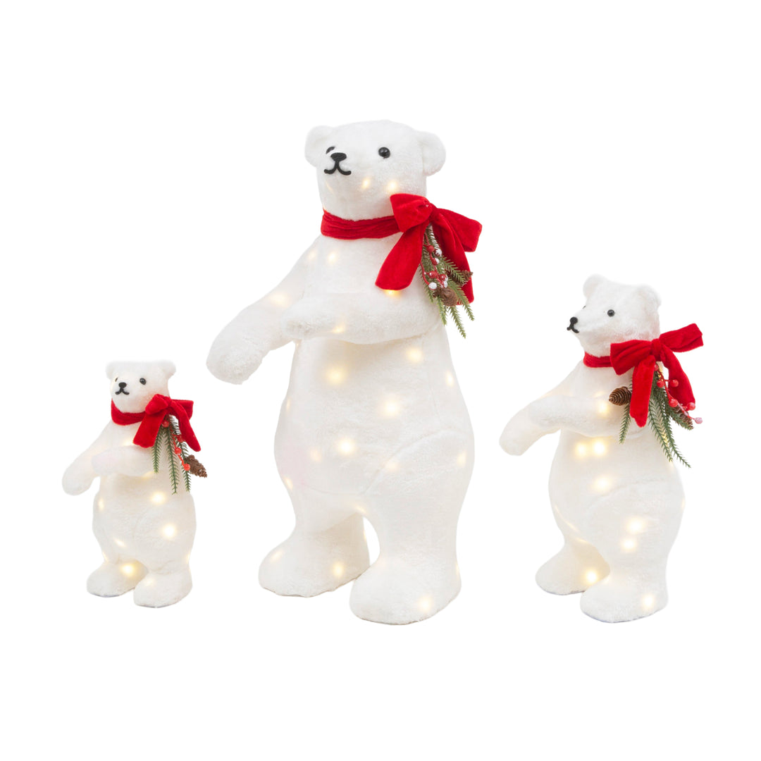 Lighted Holiday Polar Bears