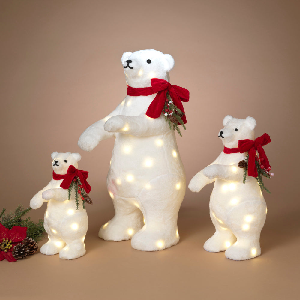 Lighted Holiday Polar Bears