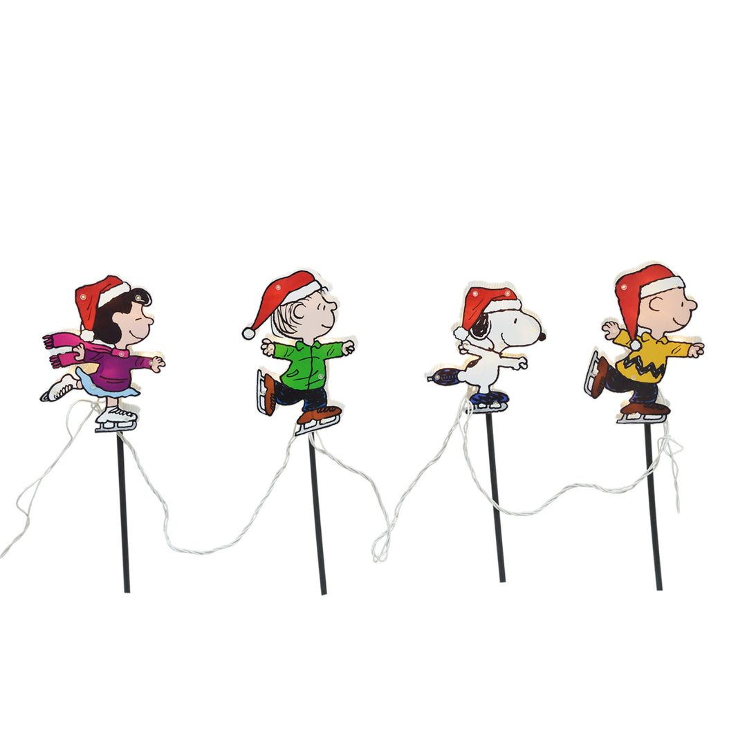 Peanuts Skaters 4-Piece Pathway Light Set
