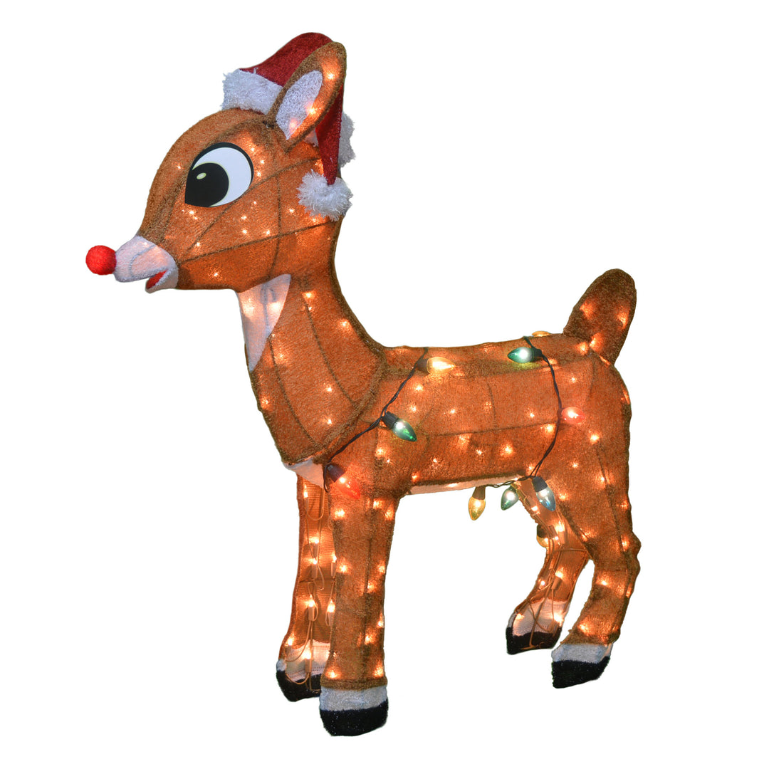 Rudolph Pre-Lit 3-D Rudolph The Red-Nosed Reindeer