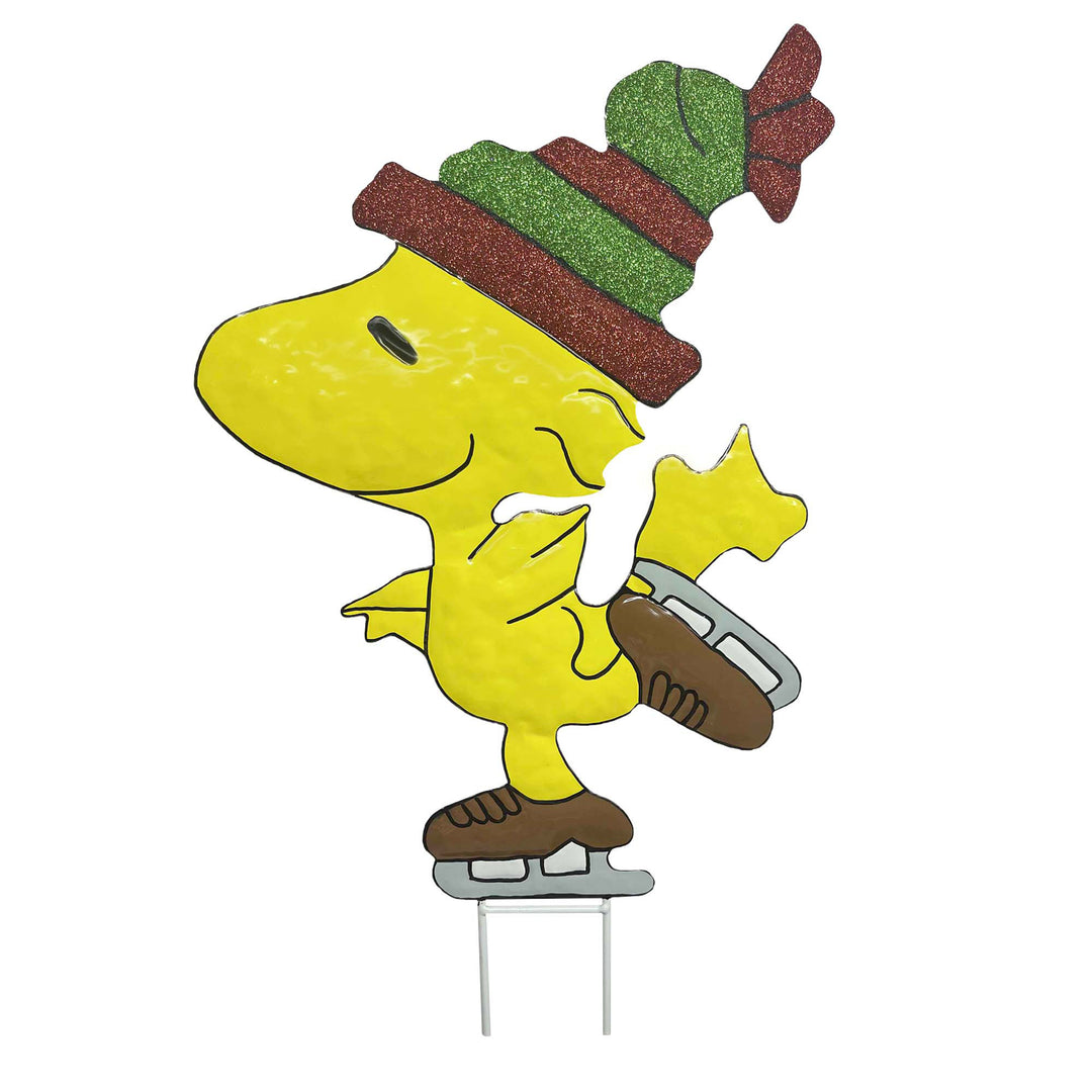 Peanuts Skating Woodstock Yard Stake
