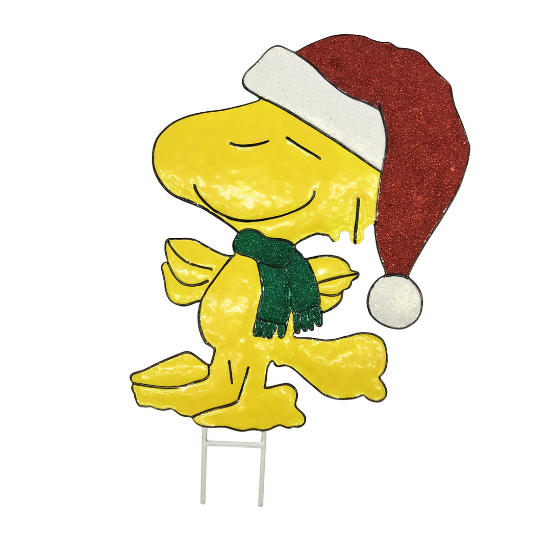Woodstock in Santa Hat Yard Stake