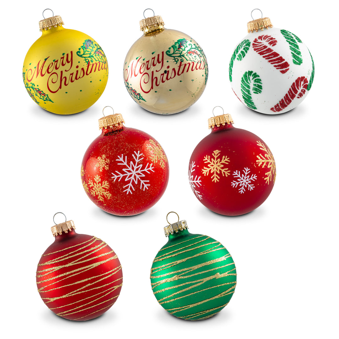 Krebs Gold/Red/White 12-Piece Ornament Set